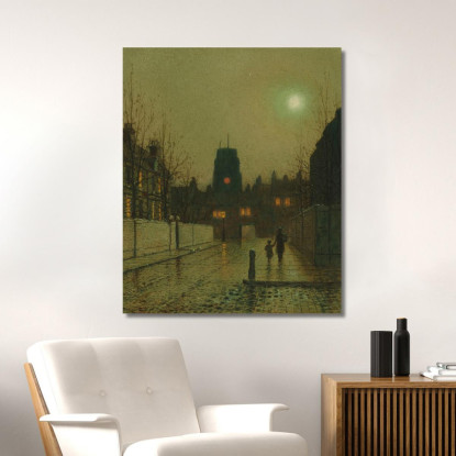 Vecchia Chelsea John Atkinson Grimshaw jag51 quadro stampato su tela