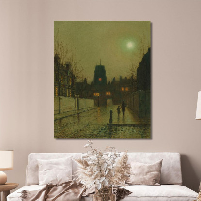 Vecchia Chelsea John Atkinson Grimshaw jag51 quadro stampato su tela