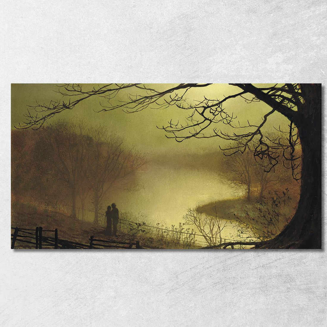 Lago Di Roundhay John Atkinson Grimshaw jag57 quadro stampato su tela Lago Di Roundhay John Atkinson Grimshaw jag57 quadro stampato su tela