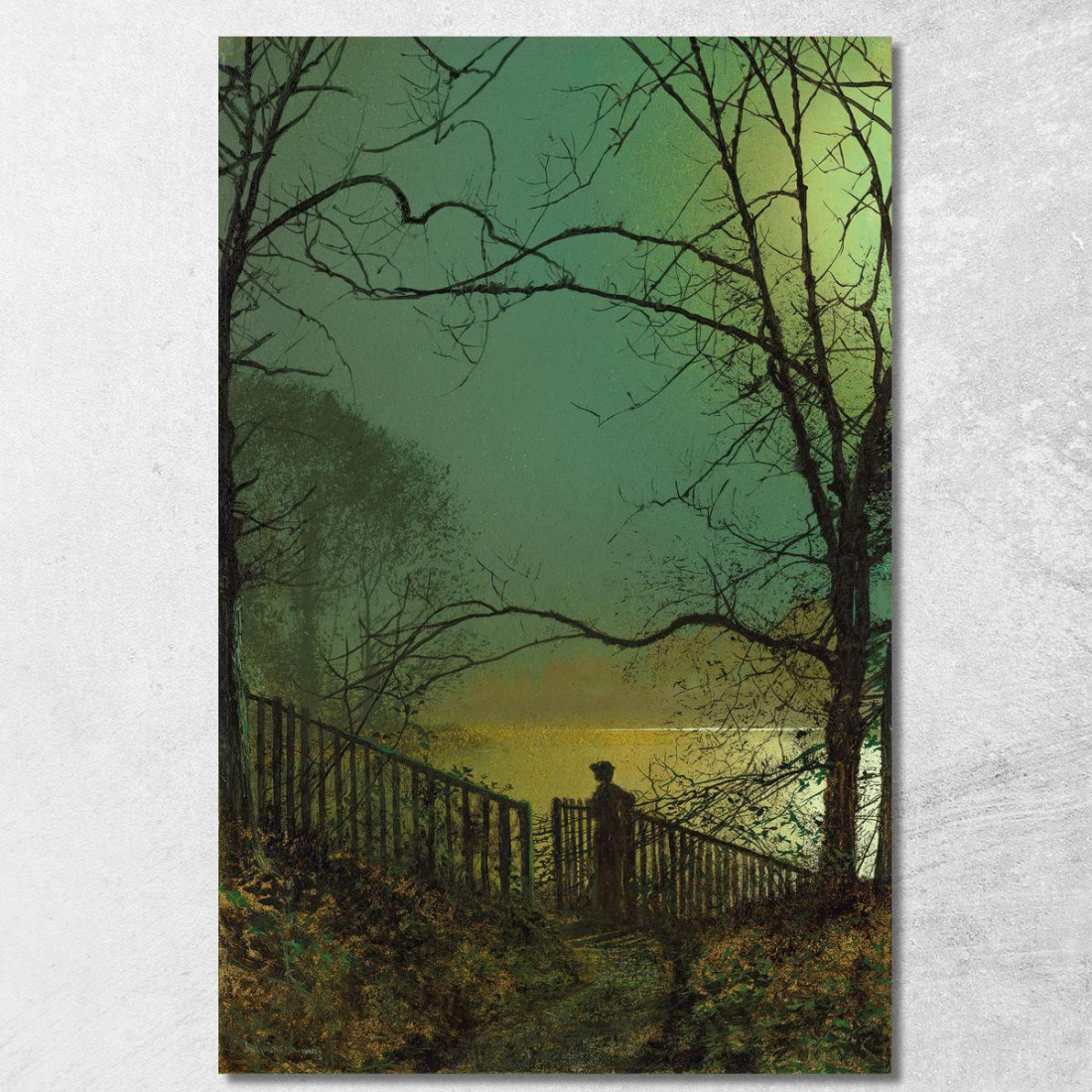 Lago Del Roundhay Park John Atkinson Grimshaw jag58 quadro stampato su tela Lago Del Roundhay Park John Atkinson Grimshaw jag58 quadro stampato su tela