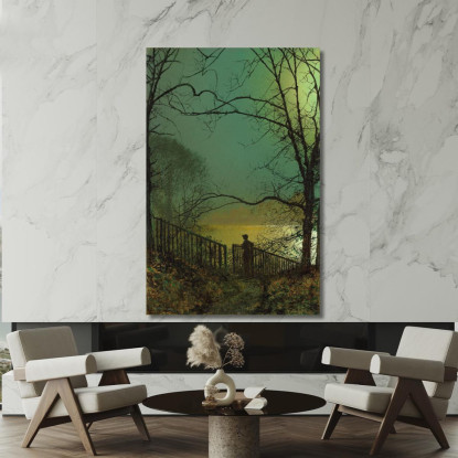 Lago Del Roundhay Park John Atkinson Grimshaw jag58 quadro stampato su tela