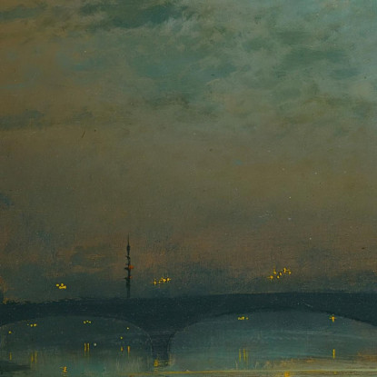 Ponte Di Southwark Al Chiaro Di Luna John Atkinson Grimshaw jag61 quadro stampato su tela