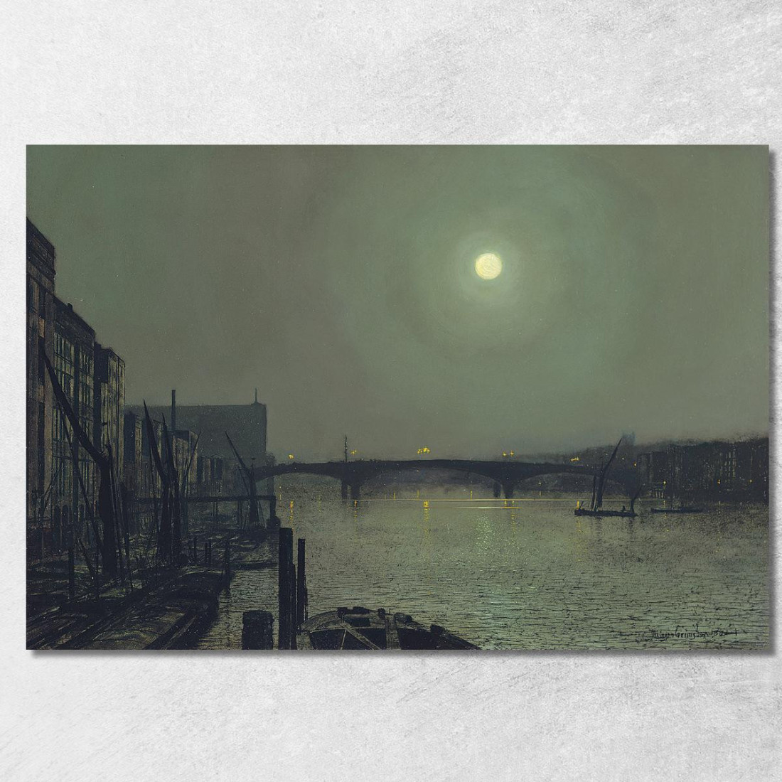 Ponte Di Southwark Da Blackfriars John Atkinson Grimshaw jag63 quadro stampato su tela Ponte Di Southwark Da Blackfriars John Atkinson Grimshaw jag63 quadro stampato su tela