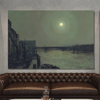 Ponte Di Southwark Da Blackfriars John Atkinson Grimshaw jag63 quadro stampato su tela