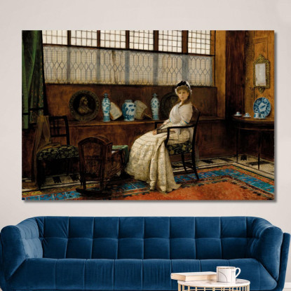 La Ninna Nanna John Atkinson Grimshaw jag69 quadro stampato su tela
