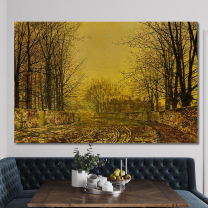 L'Autostrada Della Regina John Atkinson Grimshaw jag72 quadro stampato su tela