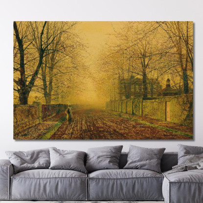 Sotto I Faggi John Atkinson Grimshaw jag78 quadro stampato su tela