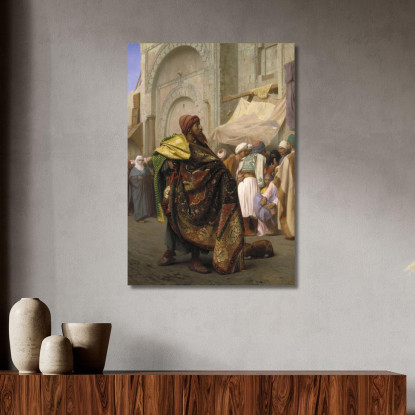 Il Mercante Di Tappeti Del Cairo Jean-Léon Gérôme jlg127 quadro stampato su tela