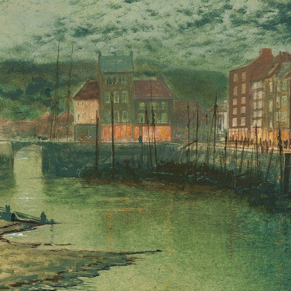 I Moli Di Whitby John Atkinson Grimshaw jag83 quadro stampato su tela