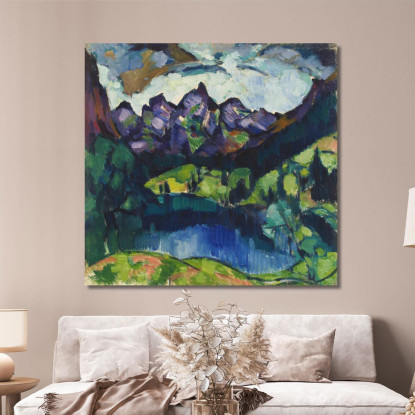 Paesaggio Di Oberstdorf Konrad Mägi kmg23 quadro stampato su tela