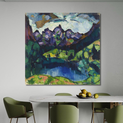 Paesaggio Di Oberstdorf Konrad Mägi kmg23 quadro stampato su tela
