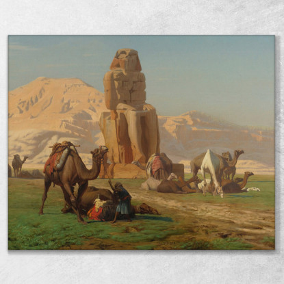 Il Colosso Di Memnone Jean-Léon Gérôme jlg131 quadro stampato su tela