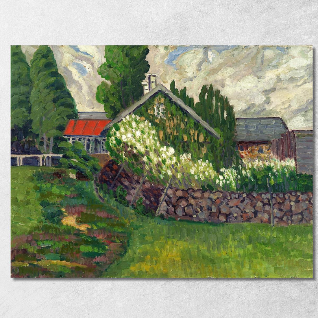 Paesaggio Rurale Konrad Mägi kmg30 quadro stampato su tela Paesaggio Rurale Konrad Mägi kmg30 quadro stampato su tela