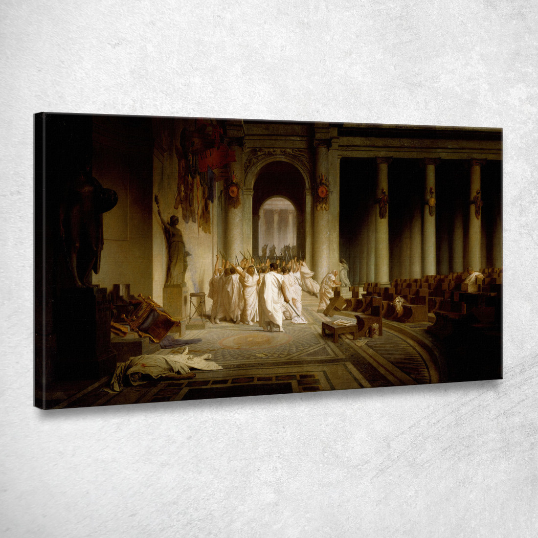 La Morte Di Cesare Jean-Léon Gérôme jlg132 quadro stampato su tela La Morte Di Cesare Jean-Léon Gérôme jlg132 quadro stampato su tela