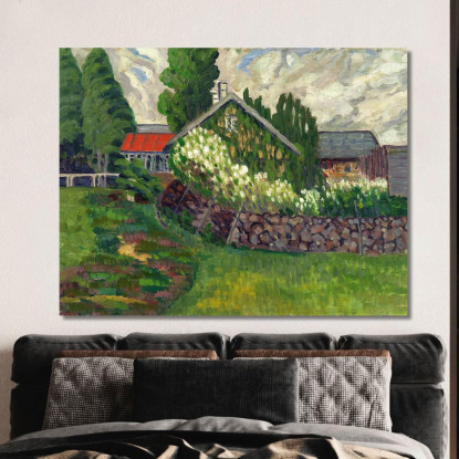 Paesaggio Rurale Konrad Mägi kmg30 quadro stampato su tela