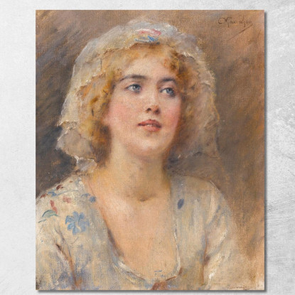 Ritratto Di Una Ragazza Konstantin Egorovich Makovsky kem8 quadro stampato su tela