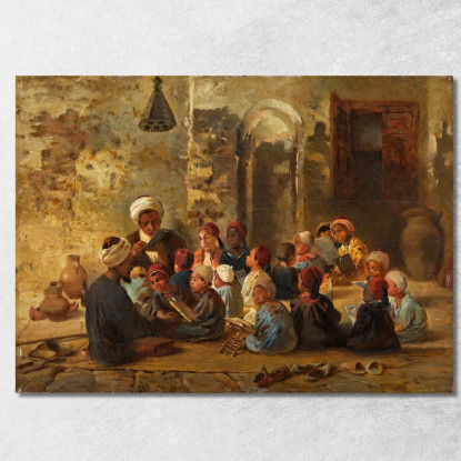 Aula Al Cairo Konstantin Egorovich Makovsky kem16 quadro stampato su tela