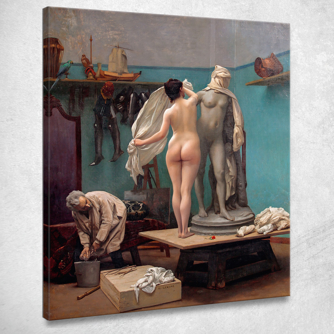 La Fine Della Posa Jean-Léon Gérôme jlg135 quadro stampato su tela La Fine Della Posa Jean-Léon Gérôme jlg135 quadro stampato su tela
