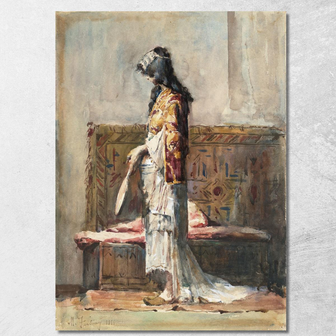 Una Donna Marocchina In Abito Tradizionale Mariano Fortuny Marsal mfm1 quadro stampato su tela Una Donna Marocchina In Abito Tradizionale Mariano Fortuny Marsal mfm1 quadro stampato su tela