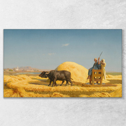 Le Trebbiatrici Del Grano Egitto Jean-Léon Gérôme jlg136 quadro stampato su tela