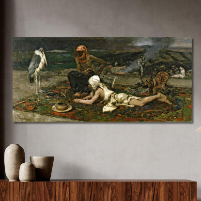Incantatori Di Serpenti Indù Mariano Fortuny Marsal mfm23 quadro stampato su tela