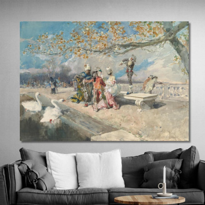 Mascherata Mariano Fortuny Marsal mfm27 quadro stampato su tela