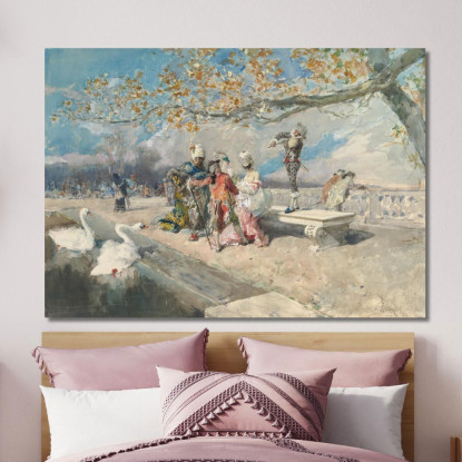 Mascherata Mariano Fortuny Marsal mfm27 quadro stampato su tela