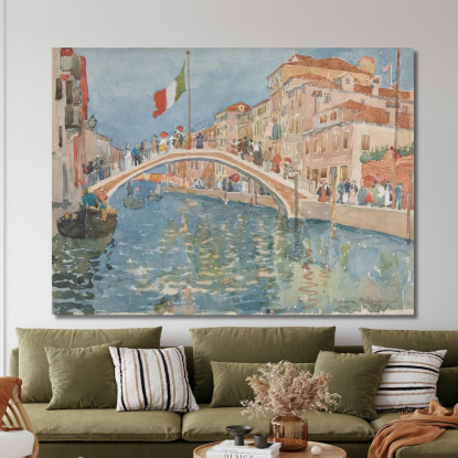 Un Ponte A Venezia Maurice Prendergast mpr1 quadro stampato su tela