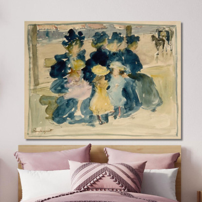 Lungo Il Viale Maurice Prendergast mpr2 quadro stampato su tela