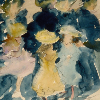 Lungo Il Viale Maurice Prendergast mpr2 quadro stampato su tela