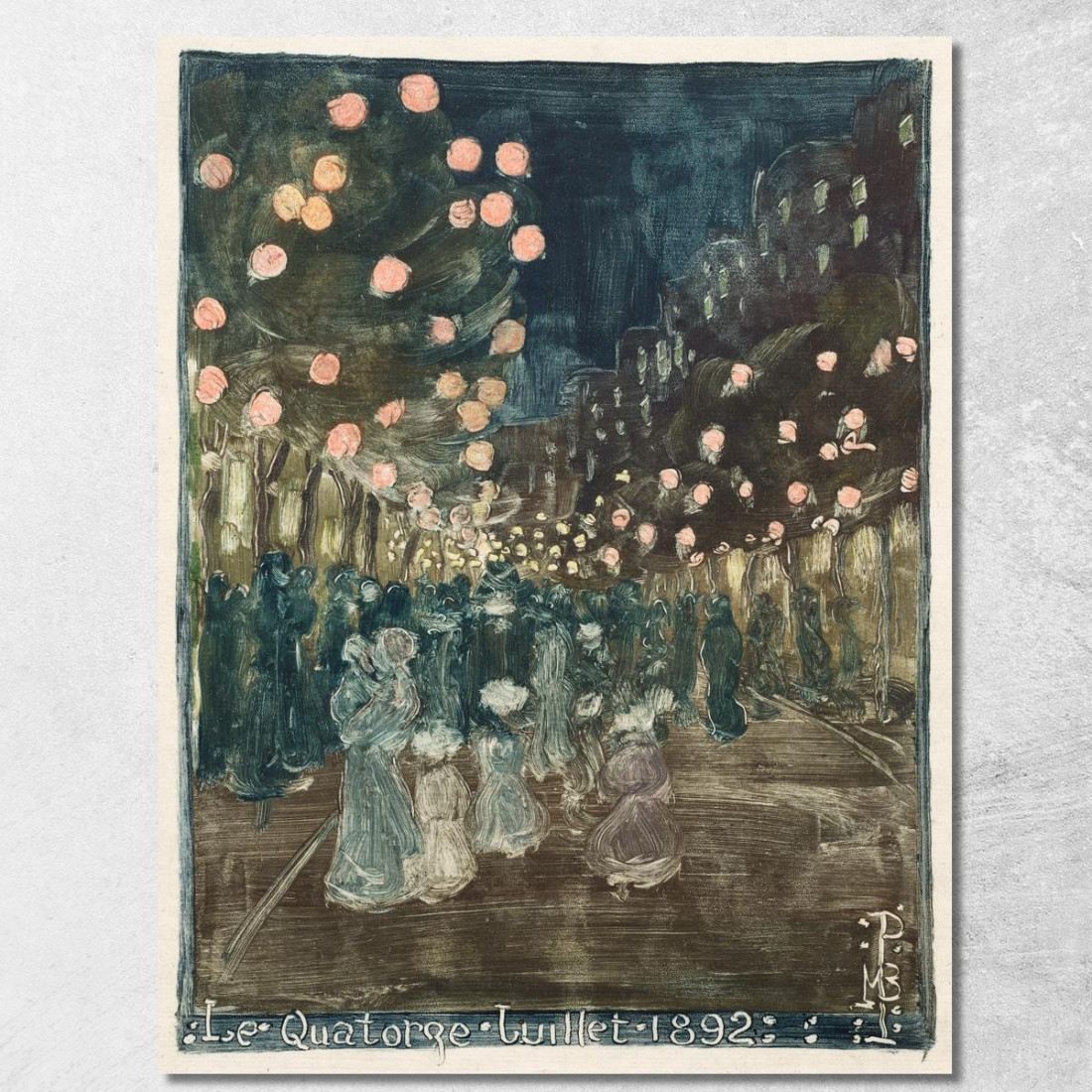 Festa Della Bastiglia Maurice Prendergast mpr5 quadro stampato su tela Festa Della Bastiglia Maurice Prendergast mpr5 quadro stampato su tela