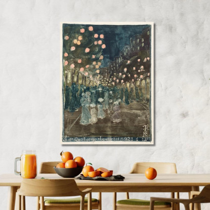 Festa Della Bastiglia Maurice Prendergast mpr5 quadro stampato su tela