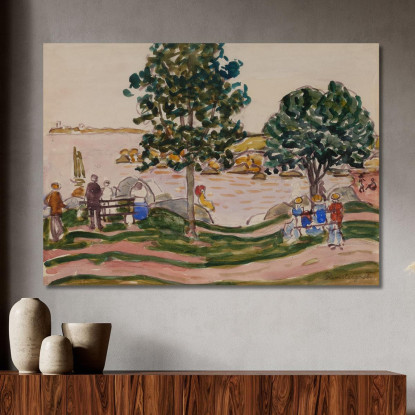 Strada Curva New England Maurice Prendergast mpr13 quadro stampato su tela