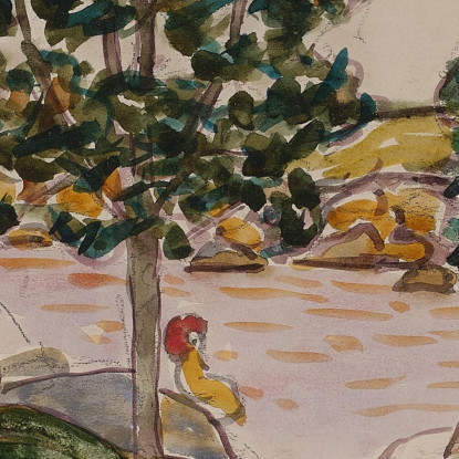 Strada Curva New England Maurice Prendergast mpr13 quadro stampato su tela