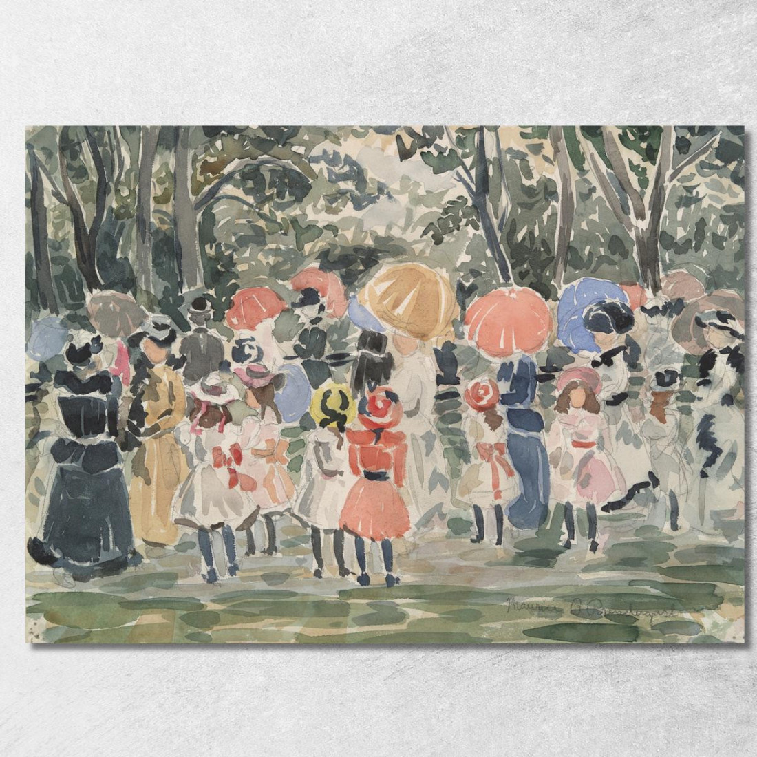 Nel Parco Maurice Prendergast mpr24 quadro stampato su tela Nel Parco Maurice Prendergast mpr24 quadro stampato su tela