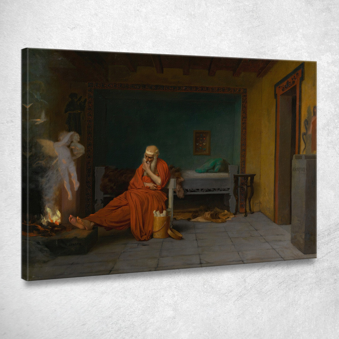 Il Poeta Sogna Cupido Accanto Al Fuoco Jean-Léon Gérôme jlg144 quadro stampato su tela Il Poeta Sogna Cupido Accanto Al Fuoco Jean-Léon Gérôme jlg144 quadro stampato su tela