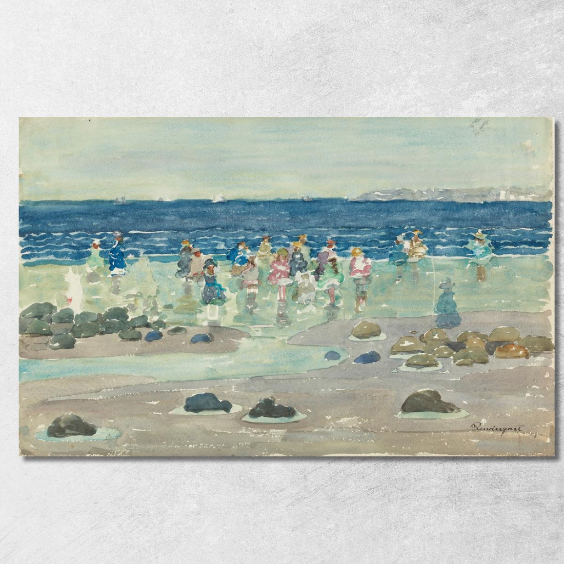 Bassa Marea Maurice Prendergast mpr30 quadro stampato su tela Bassa Marea Maurice Prendergast mpr30 quadro stampato su tela