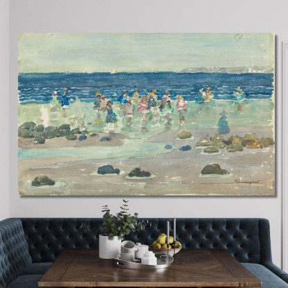 Bassa Marea Maurice Prendergast mpr30 quadro stampato su tela
