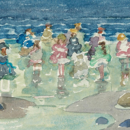 Bassa Marea Maurice Prendergast mpr30 quadro stampato su tela