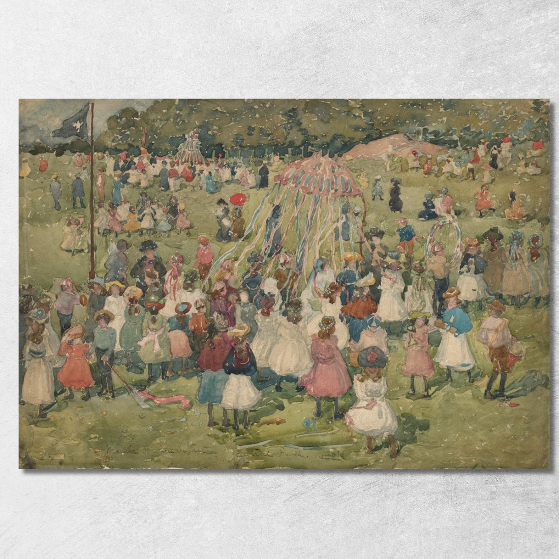 Festa Dei Lavoratori Central Park Maurice Prendergast mpr31 quadro stampato su tela Festa Dei Lavoratori Central Park Maurice Prendergast mpr31 quadro stampato su tela