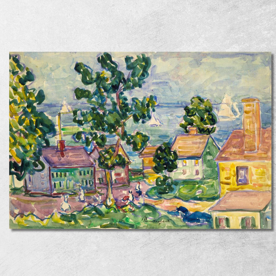 Villaggio Costiero Del New England Maurice Prendergast mpr33 quadro stampato su tela Villaggio Costiero Del New England Maurice Prendergast mpr33 quadro stampato su tela