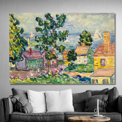 Villaggio Costiero Del New England Maurice Prendergast mpr33 quadro stampato su tela
