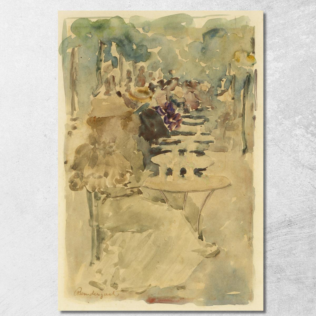 Caffè All'Aperto Maurice Prendergast mpr36 quadro stampato su tela Caffè All'Aperto Maurice Prendergast mpr36 quadro stampato su tela