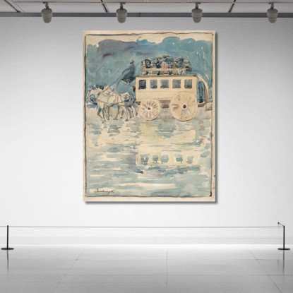 Omnibus Parigino Maurice Prendergast mpr37 quadro stampato su tela
