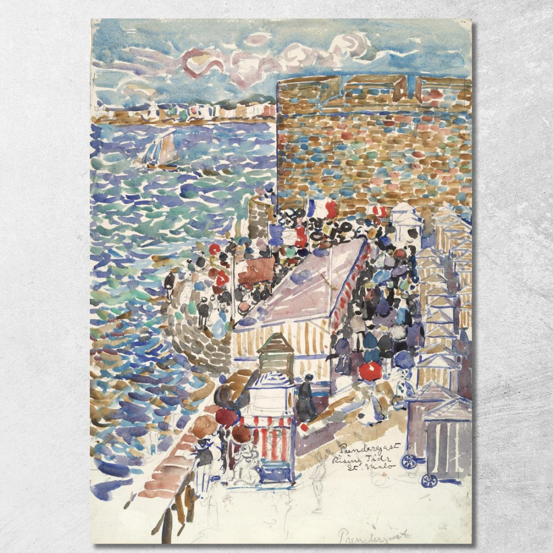 Marea Crescente St. Malo Maurice Prendergast mpr47 quadro stampato su tela Marea Crescente St. Malo Maurice Prendergast mpr47 quadro stampato su tela