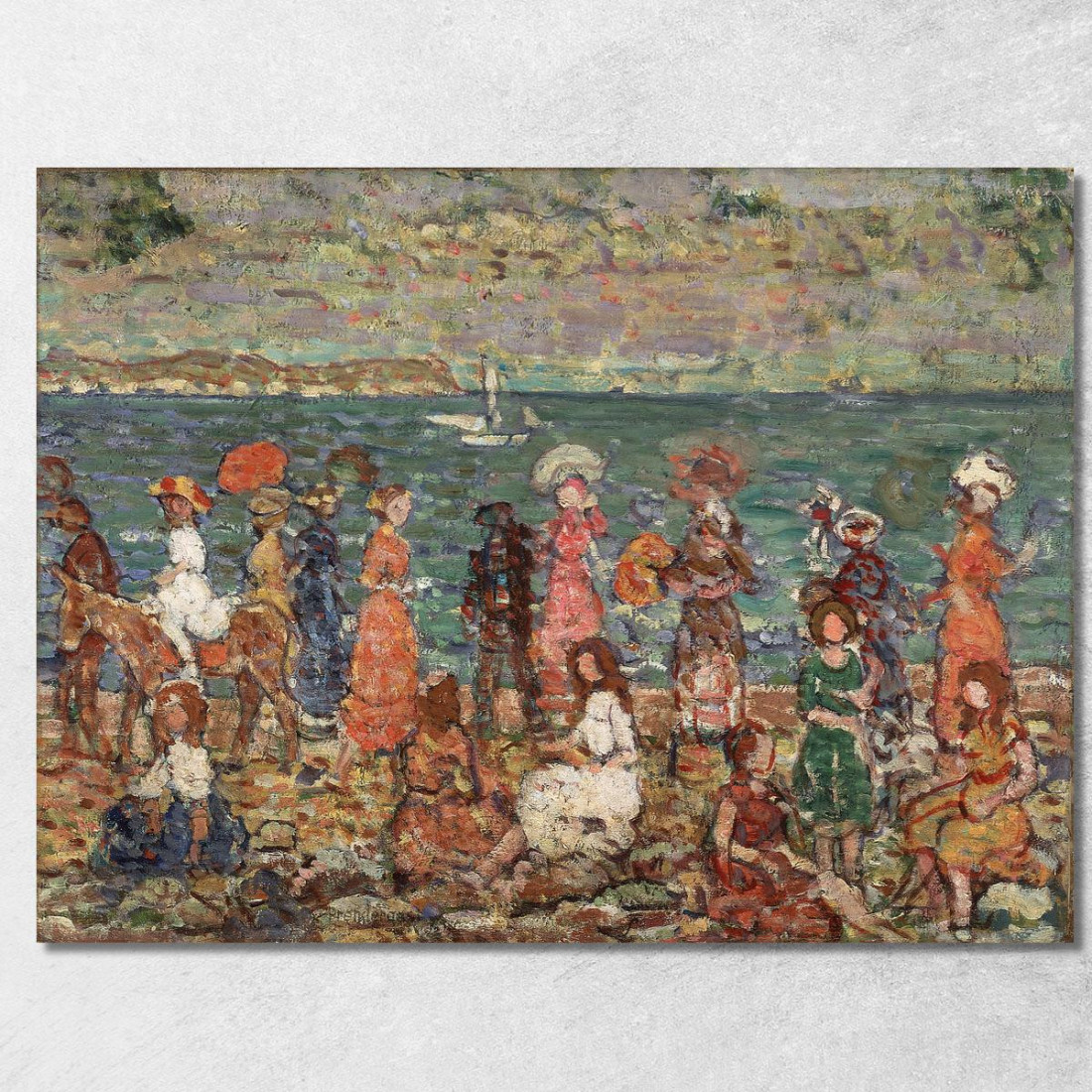 Spiaggia Maurice Prendergast mpr52 quadro stampato su tela Spiaggia Maurice Prendergast mpr52 quadro stampato su tela