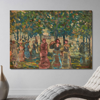 Domenica Nel Parco Maurice Prendergast mpr58 quadro stampato su tela