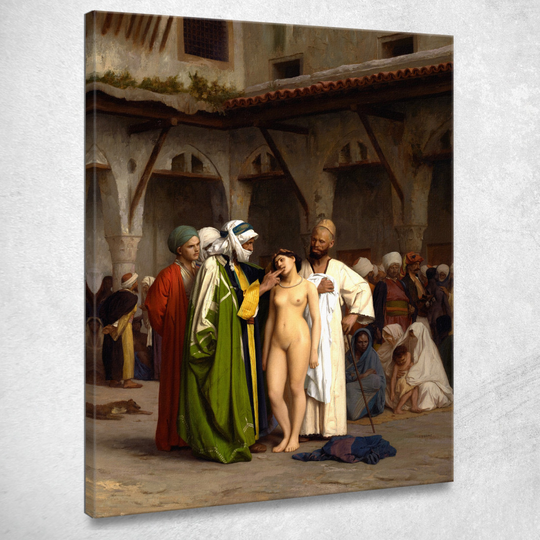 Il Mercato Degli Schiavi Jean-Léon Gérôme jlg148 quadro stampato su tela Il Mercato Degli Schiavi Jean-Léon Gérôme jlg148 quadro stampato su tela