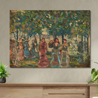 Domenica Nel Parco Maurice Prendergast mpr58 quadro stampato su tela