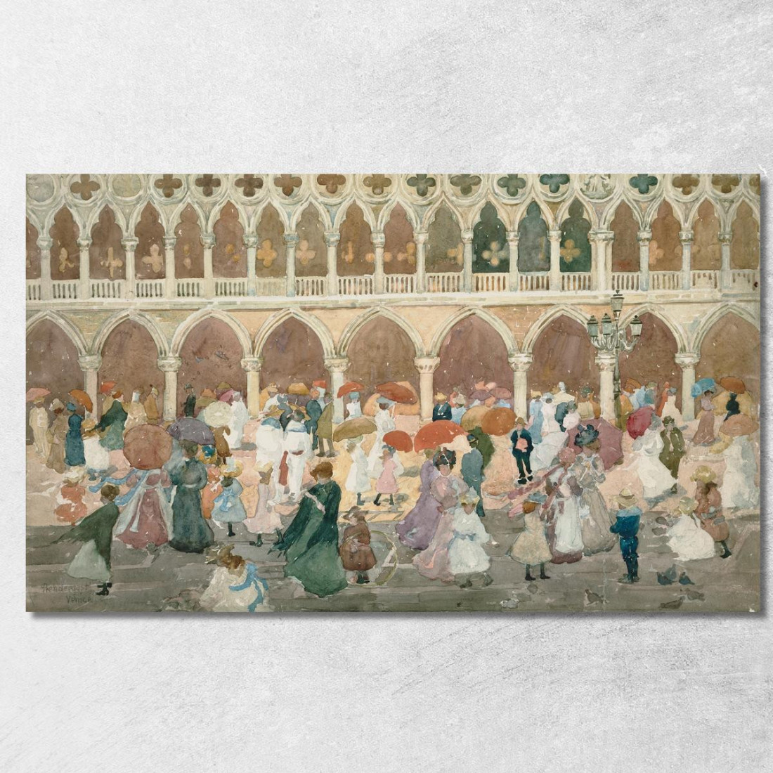 Luce Del Sole Sulla Piazzetta Maurice Prendergast mpr60 quadro stampato su tela Luce Del Sole Sulla Piazzetta Maurice Prendergast mpr60 quadro stampato su tela